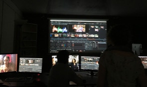 davinci resolve video projected during training at LapinsBleus in Ivry